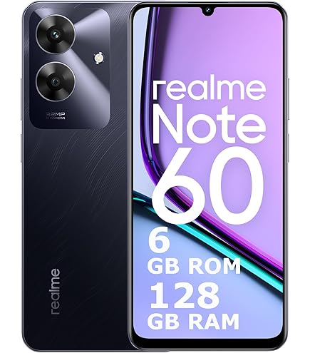 realme Note 60 4G Android Smartphone, 32MP Main Camera, 4GB